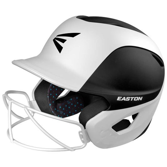 EASTON 2-TONE GHOST MATTE FASTPITCH BATTING HELMET WITH SOFTBALL MASK : TB/S BKWH