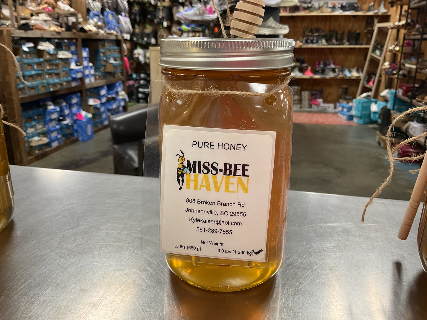 Miss-Bee Haven Honey  Quart Jar 3.0lbs
