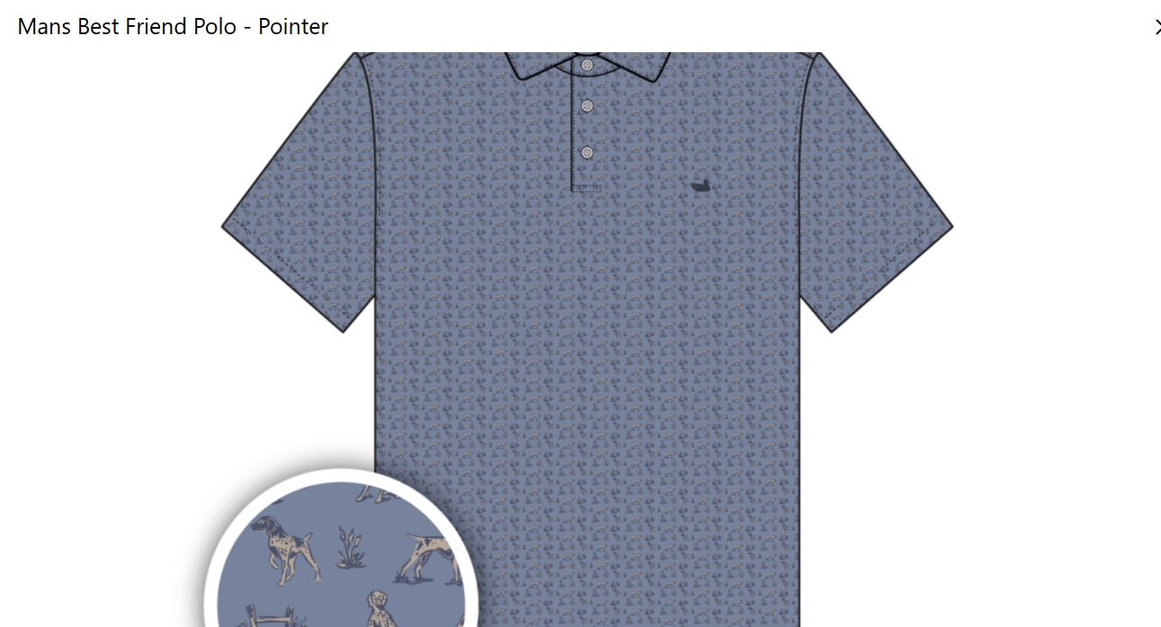 South Marsh Mans Best Friend Polo - Pointer PDG1 WBL Washed Blue
