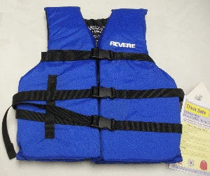 Revere 778 Universal Life Vest 48"-65" Blue/Black Adult Life Jacket