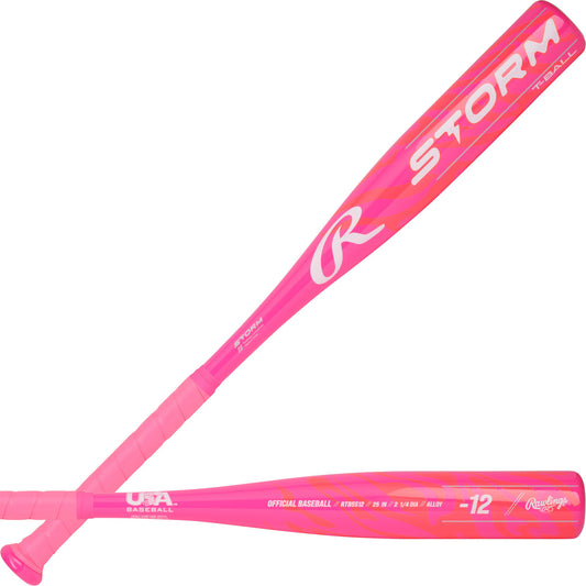 Rawlings Storm Drop -12 T-Ball Bat 26" USA Hot Pink RTB5S12-26